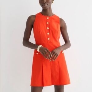 J. Crew Pleated Mini Dress Tollegno 1900 Italian Bi-stretch Wool Blend